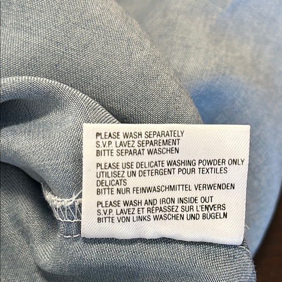 Joop Sz M Blue Chambray Buttoned Tank Top - Picture 8 of 10
